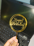 acrylic happy birthday toppers