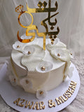 bat pakki wafer paper flowers cake