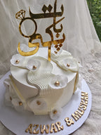 bat pakki wafer paper flowers cake