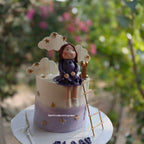 birthday girl cake with customized doll