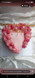 anniversary heart cake