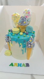 ice cream theme cake in buttercream 3 pounds