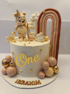 customized 3 pounds chocolate flavour cake with yummy  edible figurine abd toppers