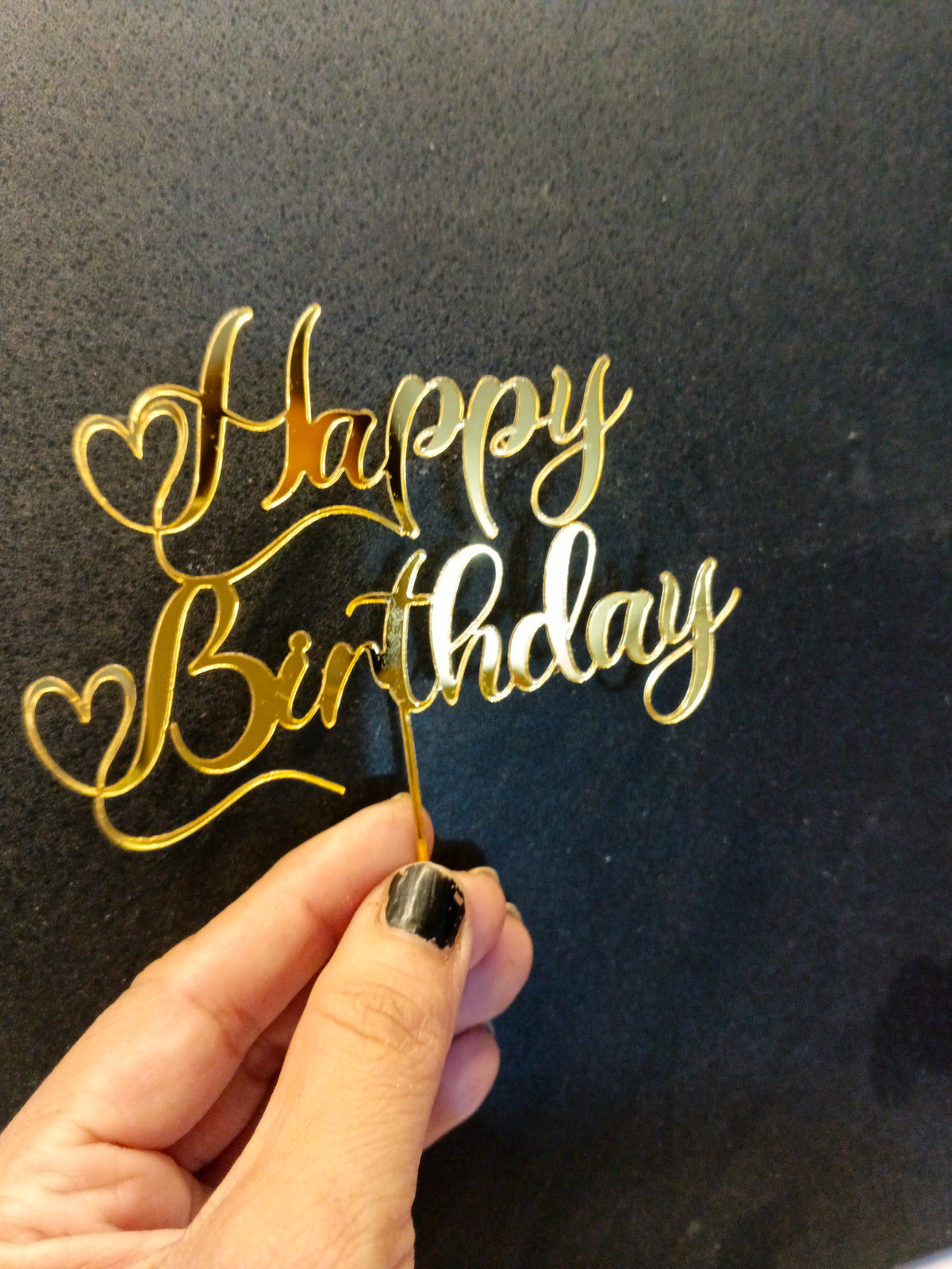 stylish happy birthday topper get it free with your 2 pounds cake in Ictober sale 🫰🏻