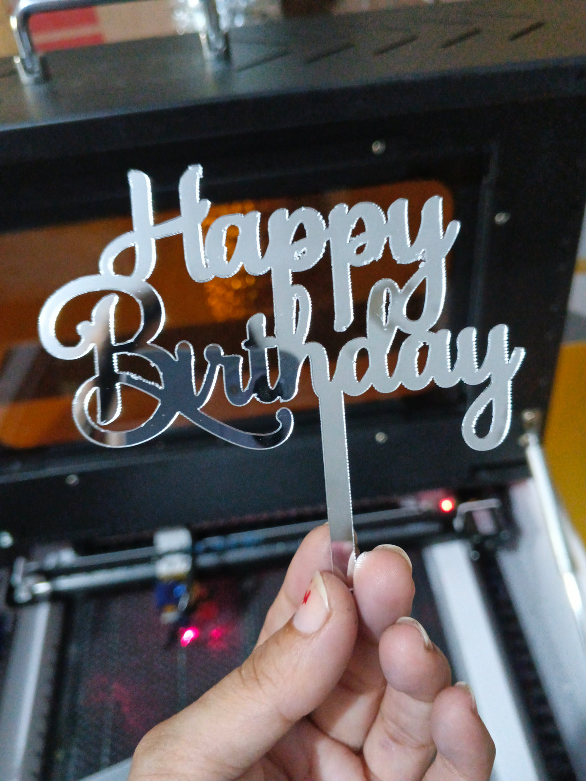 acrylic happy birthday toppers