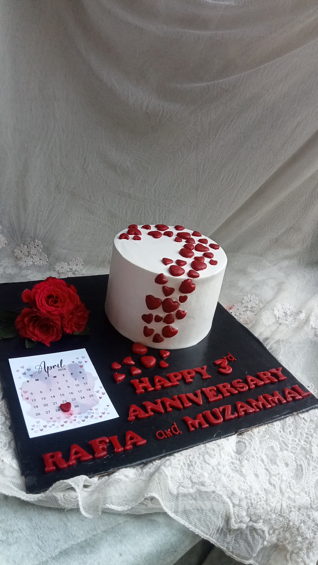 anniversary cake trey decor