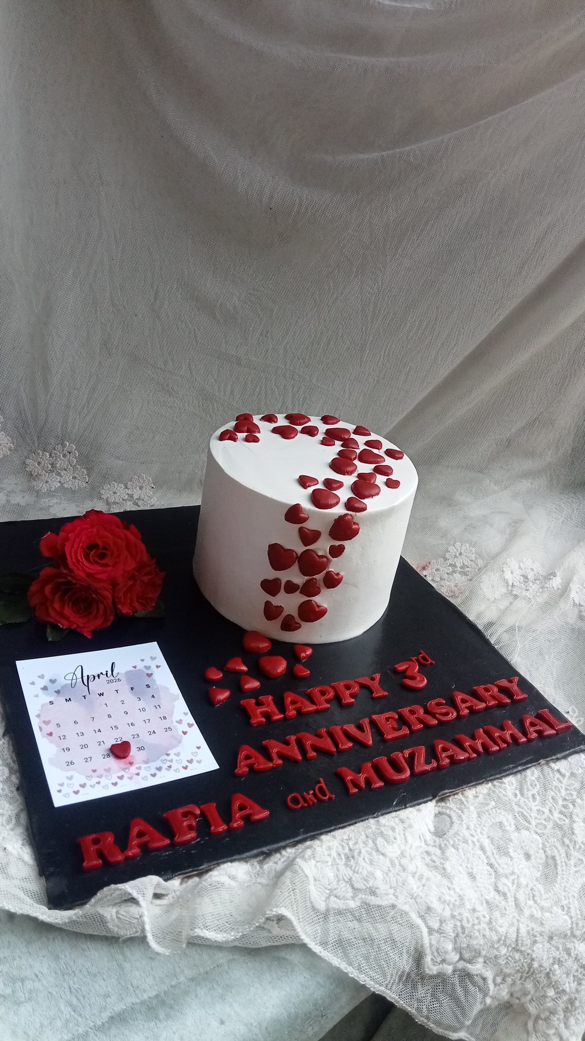 anniversary cake trey decor