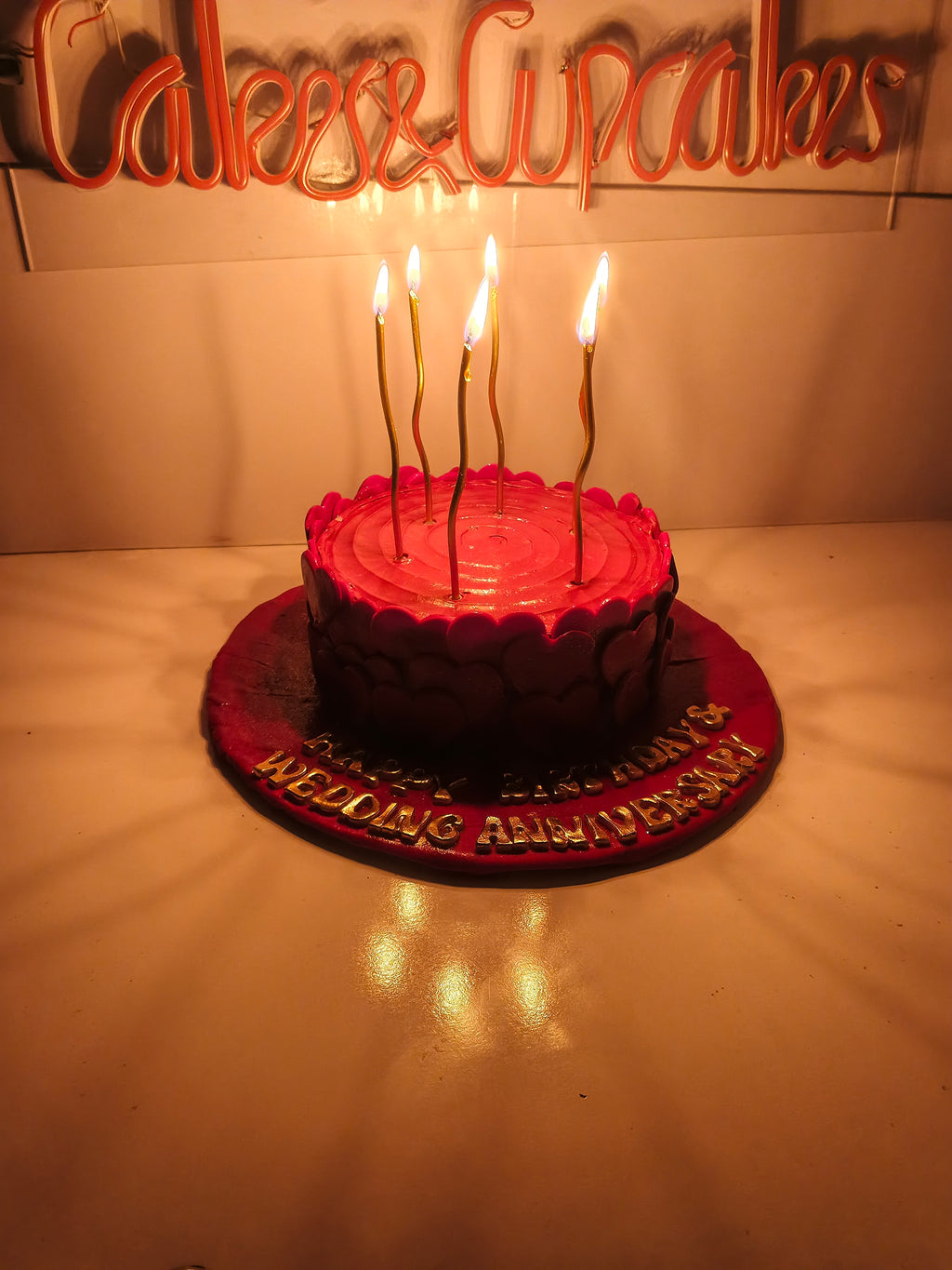 trending hearts cake