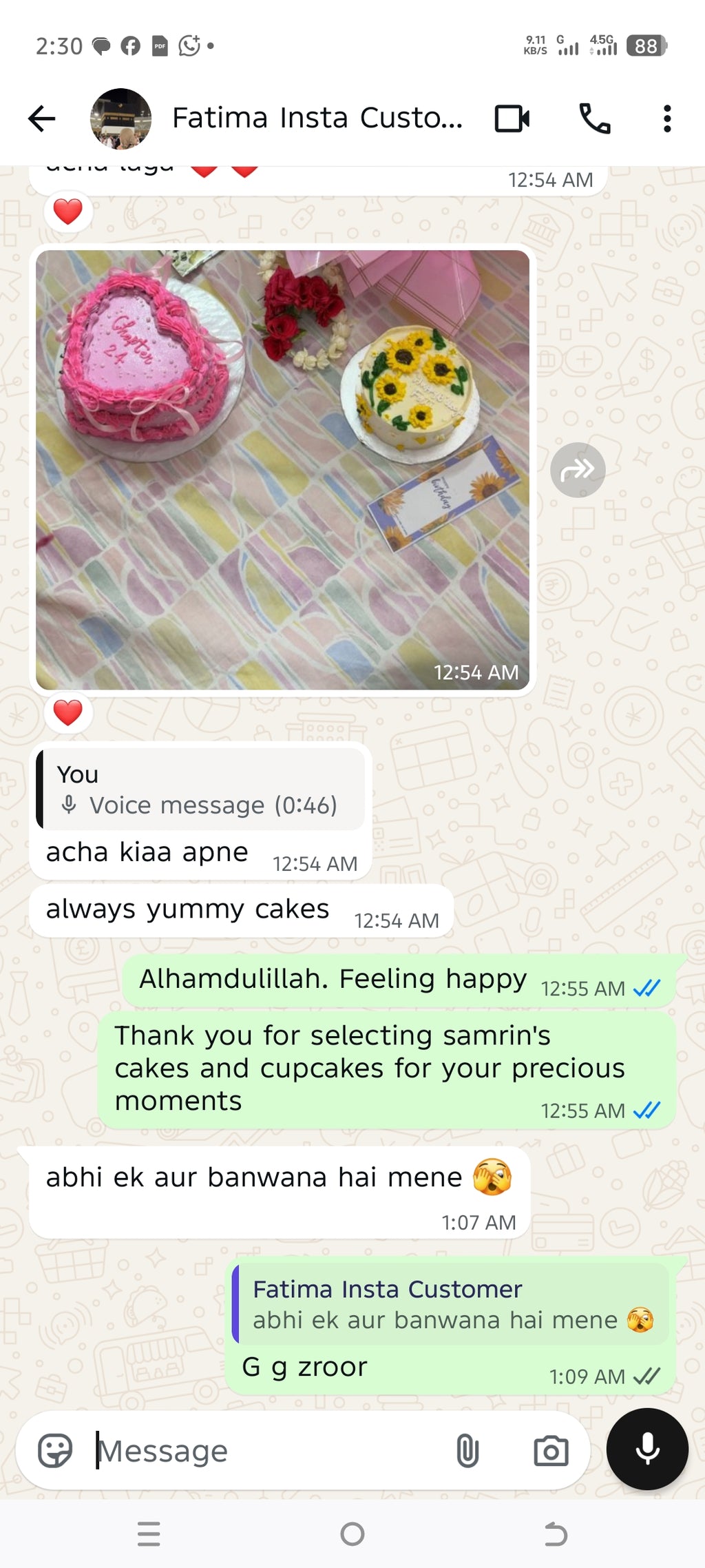 1 pound heart cake and 1 pound sunflower theme cake with review