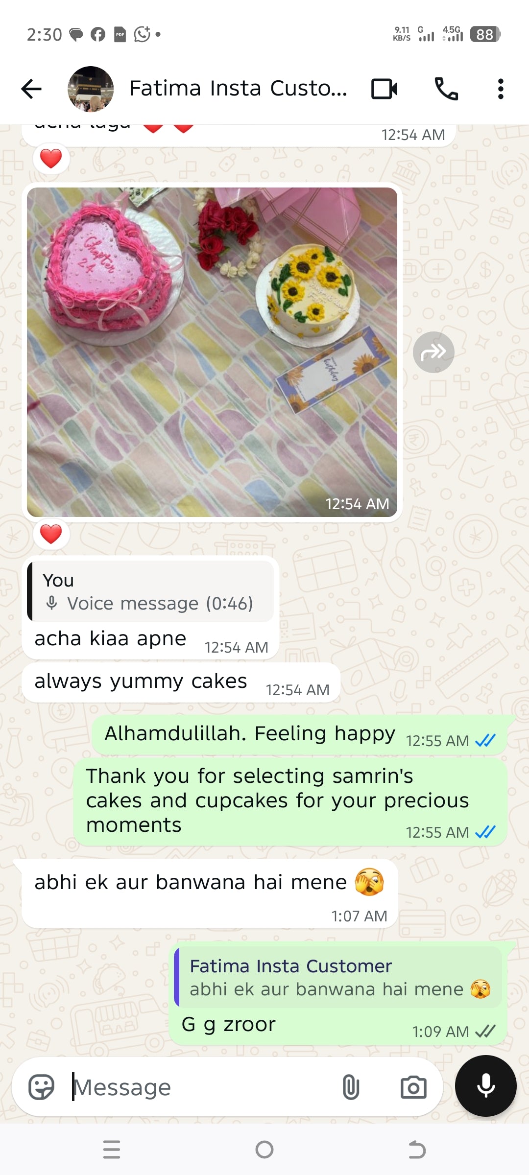 1 pound heart cake and 1 pound sunflower theme cake with review