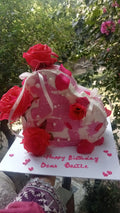 standing heart cake