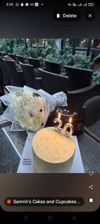 elegant butter ream piped cake