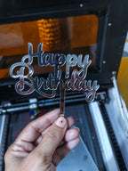 acrylic happy birthday toppers